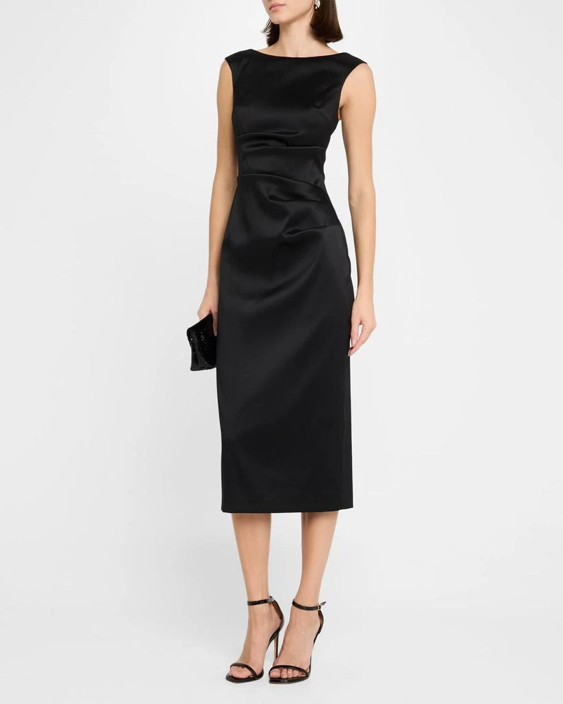 Aidan Mattox Sleeveless Stretch Mikado Midi Dress 4