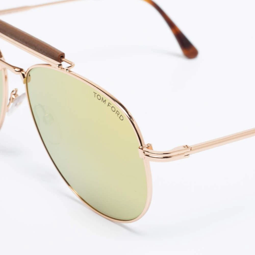 Tom Ford Havana Brown Sean TF536 Aviator Mirrored Sunglasses  display picture 1