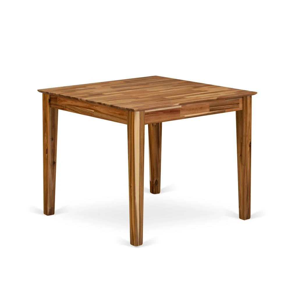 East West Furniture OXT-ANA-T Modern Wood Kitchen Table with Walnut Color Table Top Surface and Asian Wood Kitchen Table Wooden Legs - Walnut Finish
