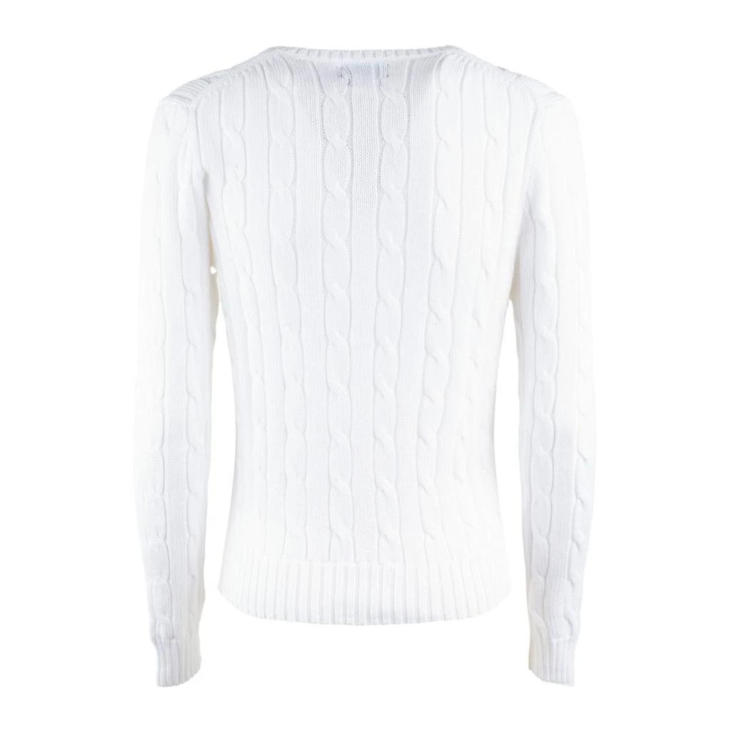 Ralph Lauren Ralph Lauren White Cotton Cable-Knit Crew Neck Sweater 2