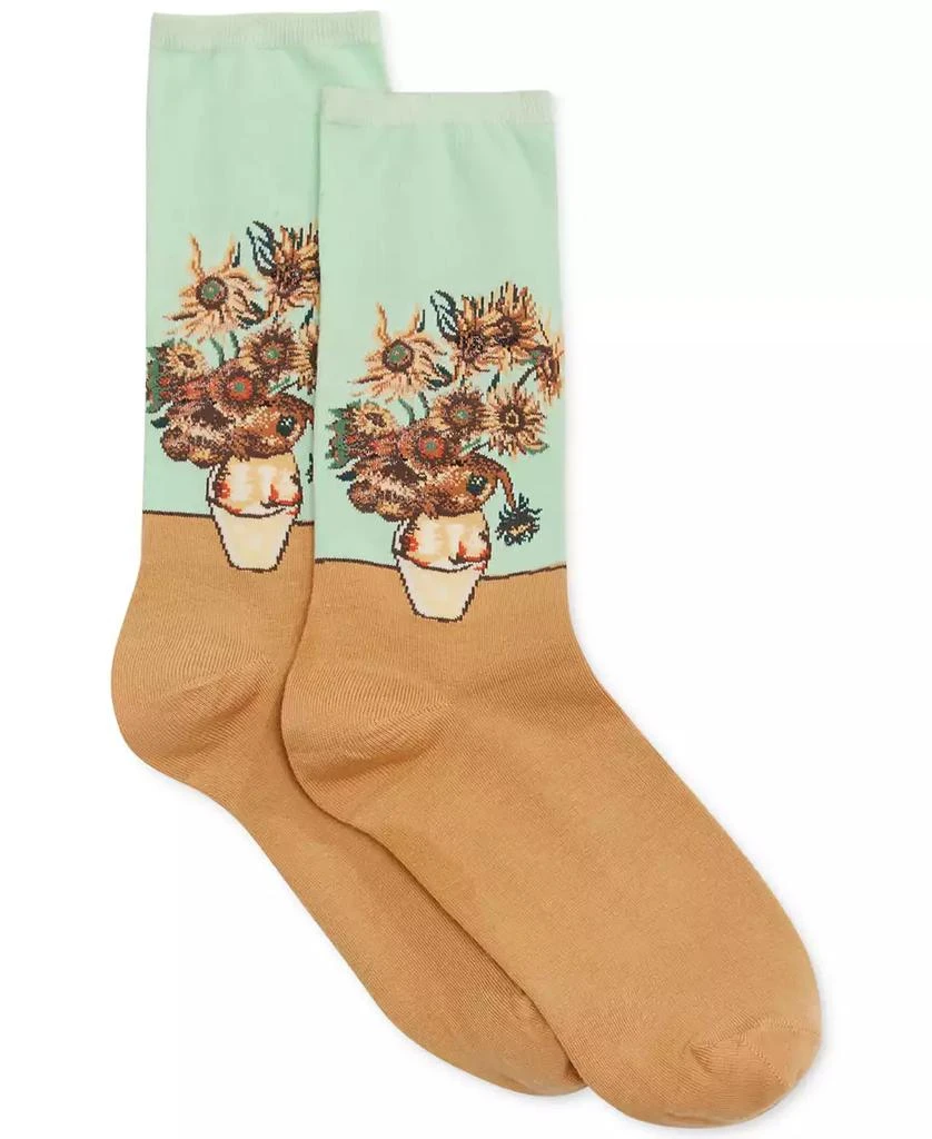 Hot Sox Women's Sunflower Artist Series Fashion Crew Socks 1