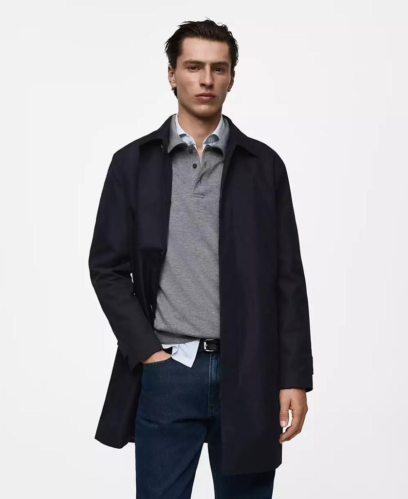 Mango Men's Classic Water-Repellent Trench Coat