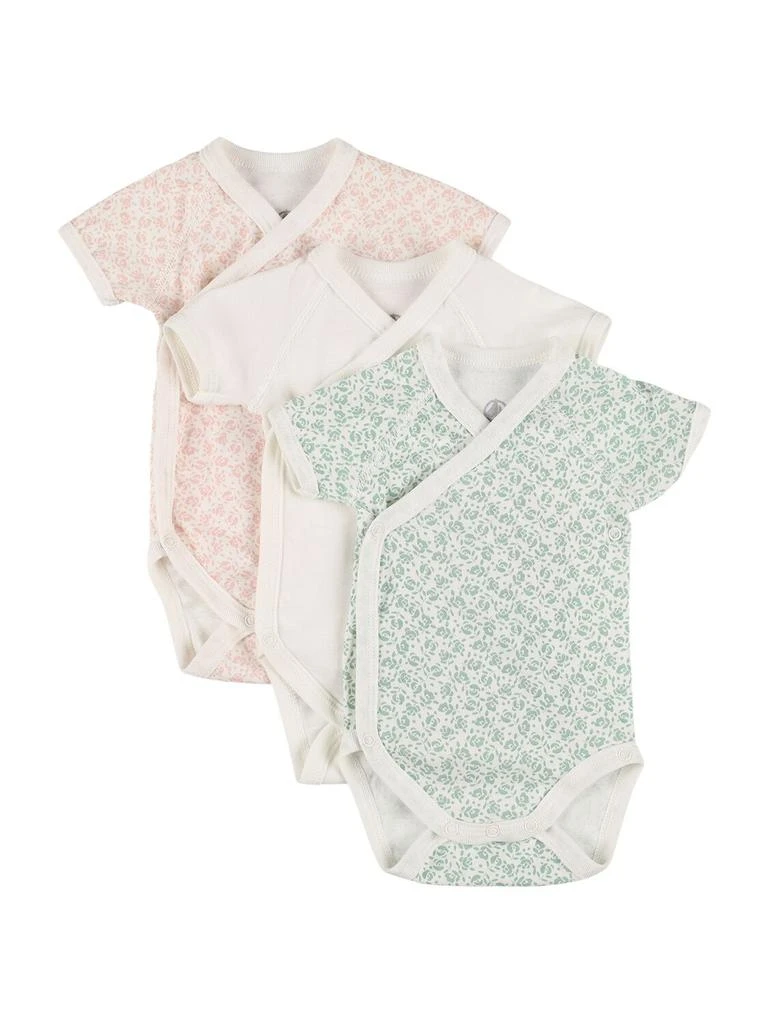 PETIT BATEAU Set Of 3 Printed Cotton Bodysuits 1