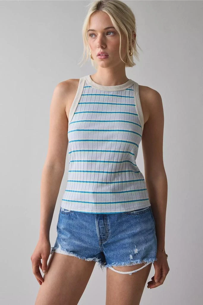BDG BDG Charli Striped Ribbed Knit Cropped Tank Top 1