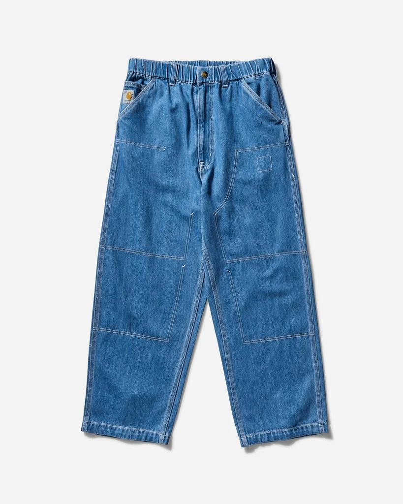 Carhartt WIP Men's INVINCIBLE Removed Pocket Double Knee Pants Blue (Stone Washed) 1