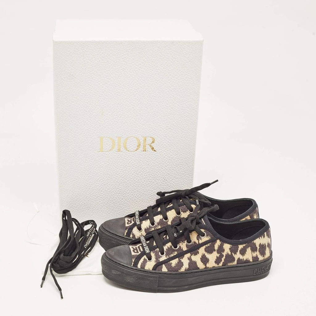 Dior Dior Beige/Black Leopard Print Canvas Walk'n'Dior Sneakers Size 37 9