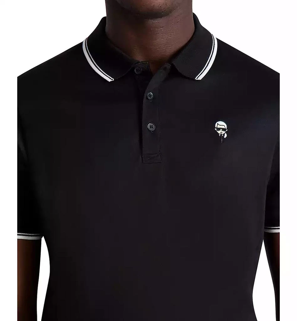 KARL LAGERFELD PARIS Men's Slim-Fit Karl Patch Tipped Polo Shirt 3