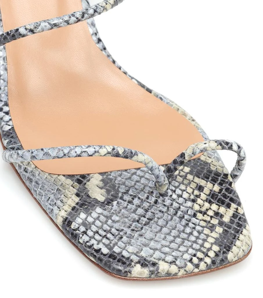 LOQ Roma snake-effect leather sandals 6