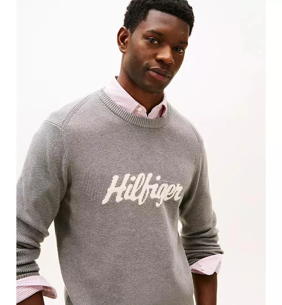 Tommy Hilfiger Men
s Crewneck Logo Intarsia Graphic Sweater 3