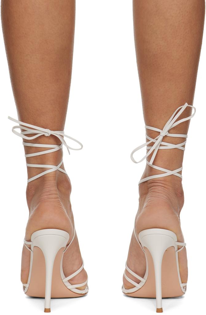 Gianvito Rossi Off-White Nappa Heeled Sandals