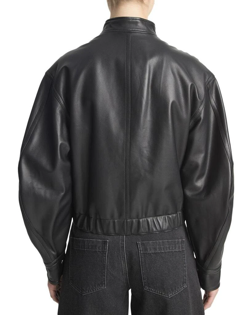 Vince Leather Cropped Bomber Jacket 2
