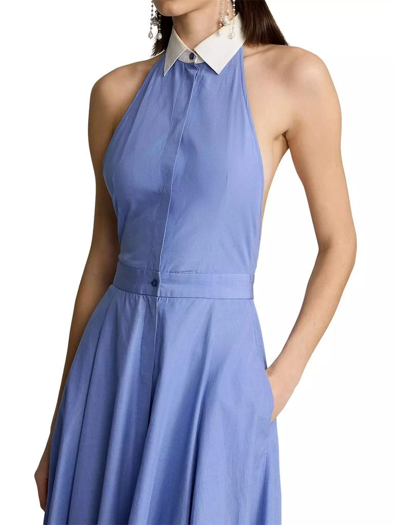 Ralph Lauren Eldred Cotton Halter Maxi Dress 6