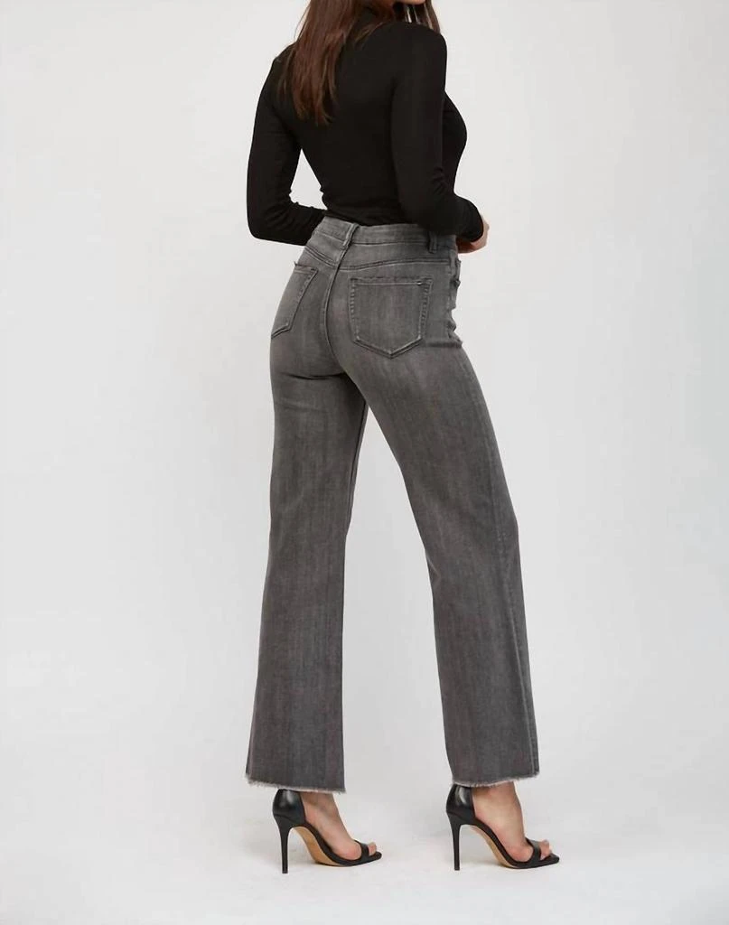 mica denim Super High Rise Wide Leg Jean In Grey 2