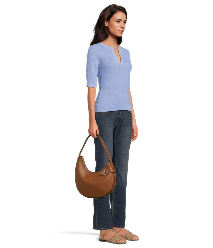 Ralph Lauren Leather Large Tasha Shoulder Bag 6