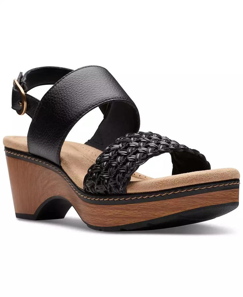 Clarks Seannah Step Woven Strap Clog-Style Platform Sandals 1