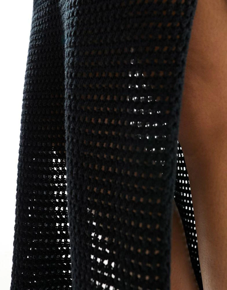 Cotton:On Cotton On knitted maxi dress in black 4
