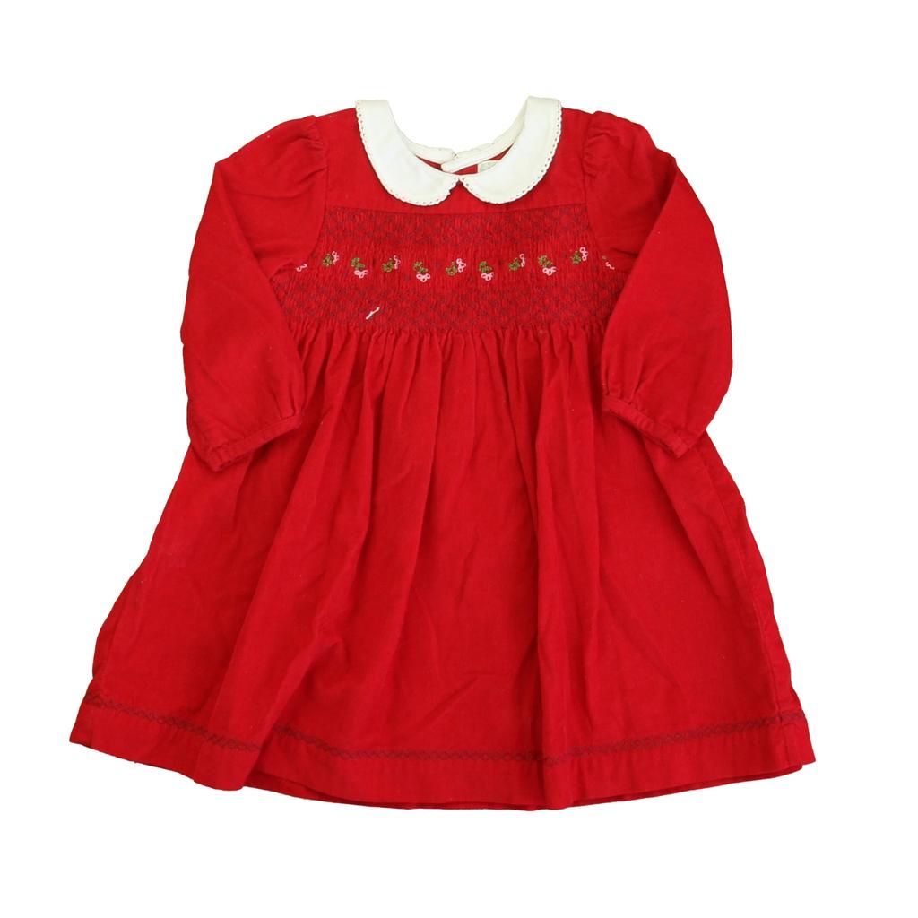JoJo Maman Bébé Girls Red | White | Green Dress