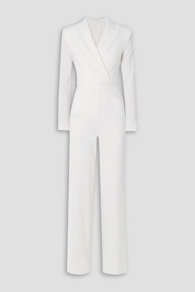 Talbot Runhof Wrap-effect crepe jumpsuit