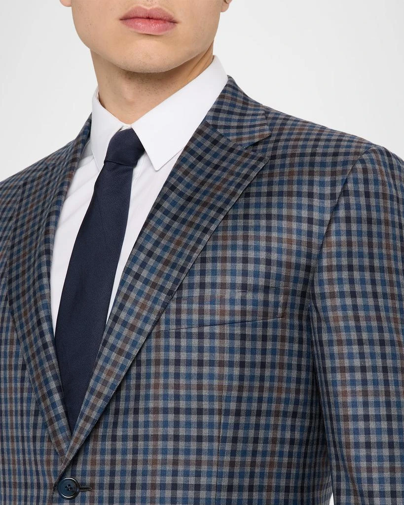 Brioni Men's Multi-Check Wool Single-Breasted Sport Coat 7