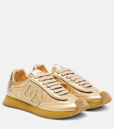 Dolce
Gabbana DG Cushion metallic leather sneakers 1