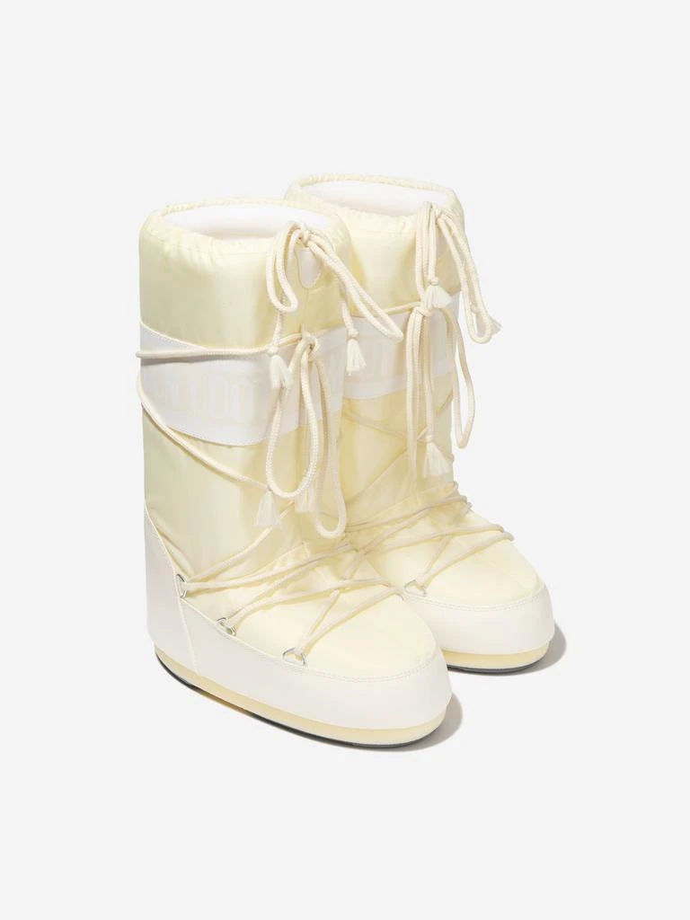 Moon Boot Moon Boot Kids Icon Nylon Snow Boots in Ivory 2