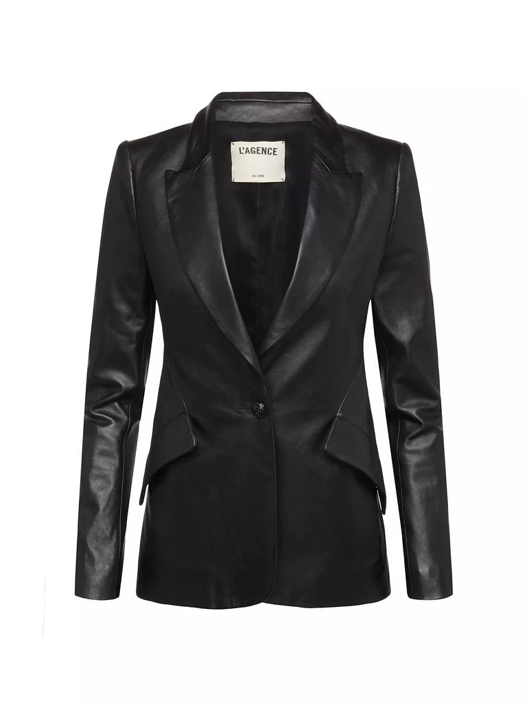 L'Agence Chamberlain Leather Blazer 1