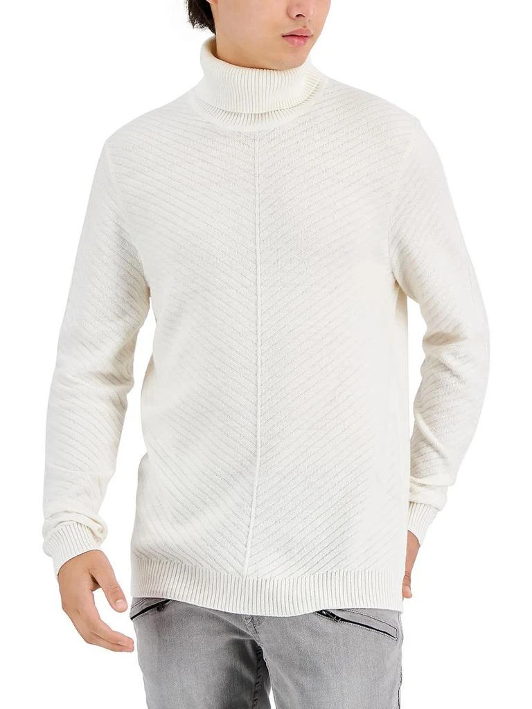 INC International Axel Mens Ribbed Knit Long Sleeves Turtleneck Sweater 1
