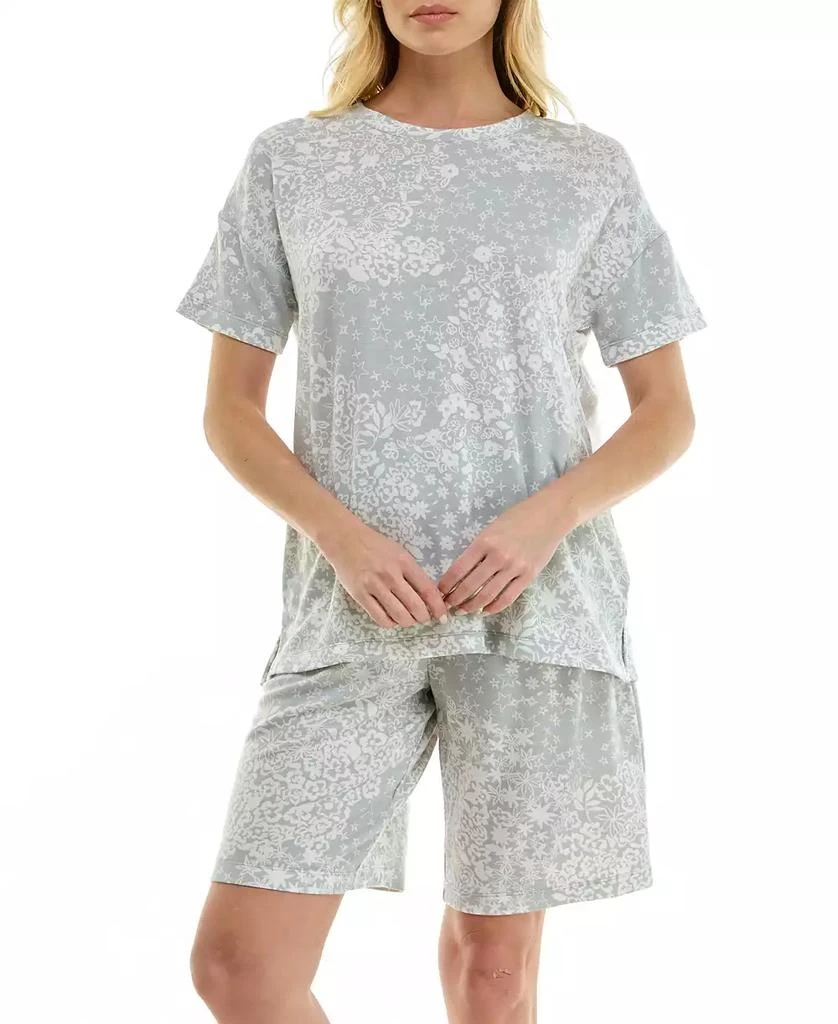 Roudelain Women
s Short-Sleeve Drop Shoulders Top 
Shorts, 2-Piece Set 2