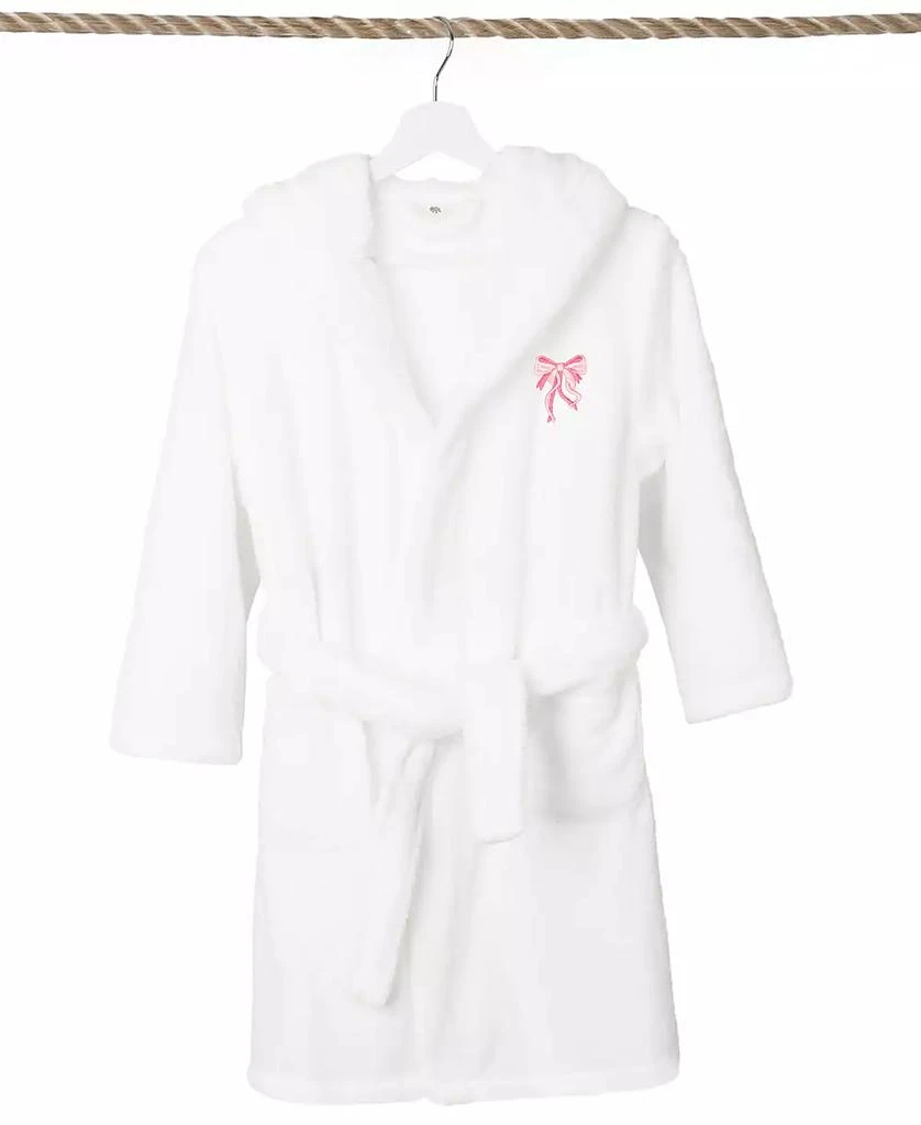 Linum Home Textiles Kids Bow Super Plush Double Brushed Hooded Bathrobe 1