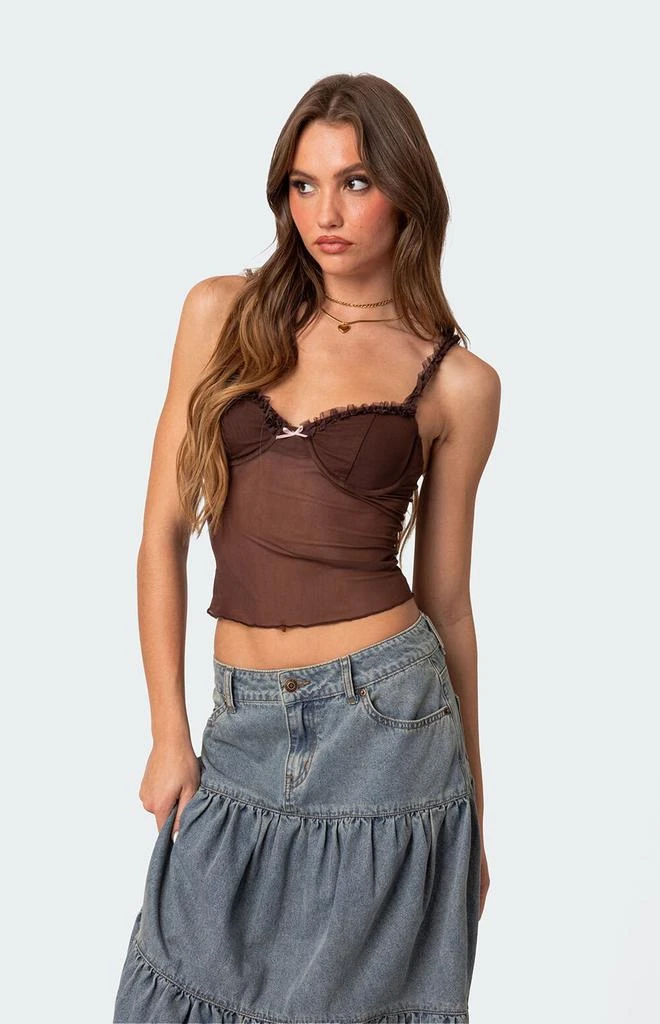 Edikted Mercy Sheer Mesh Bra Top 4