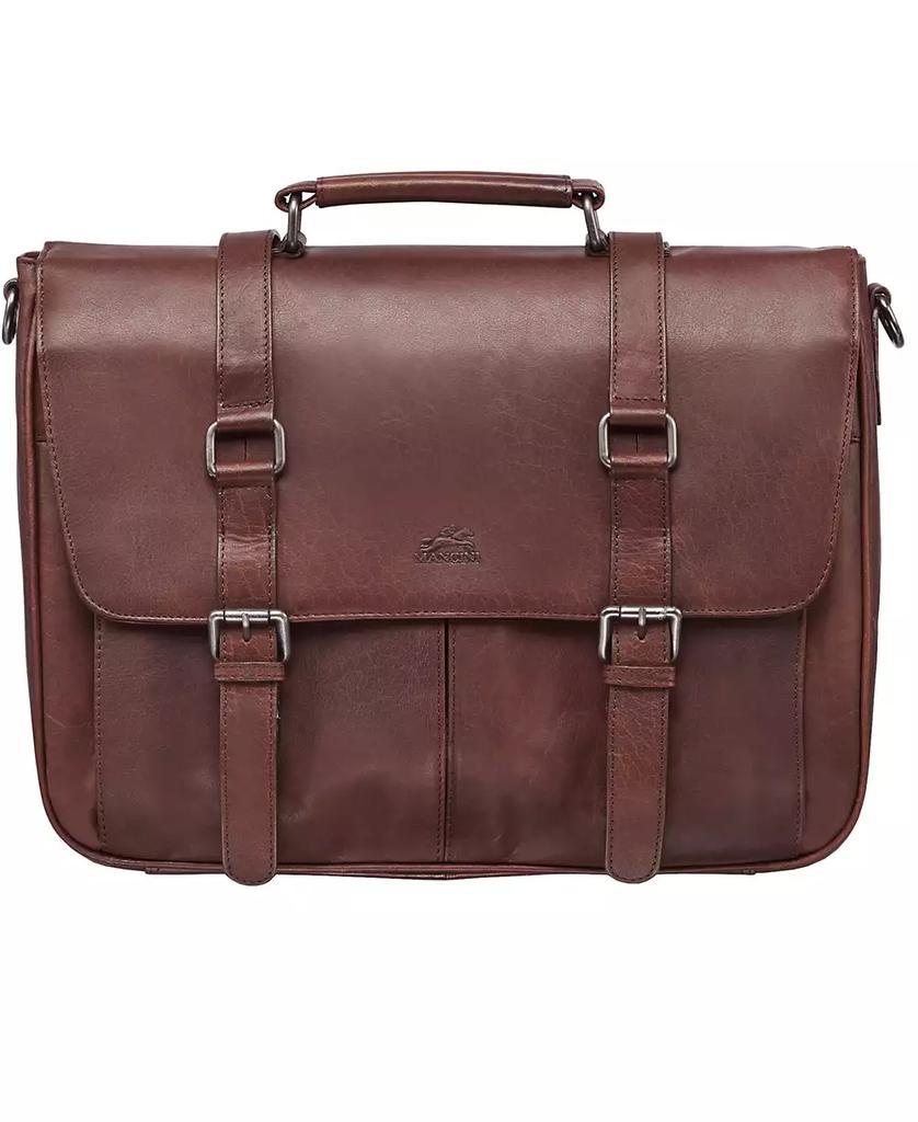 Mancini Leather Goods Buffalo Collection Single Compartment Laptop Briefcase
