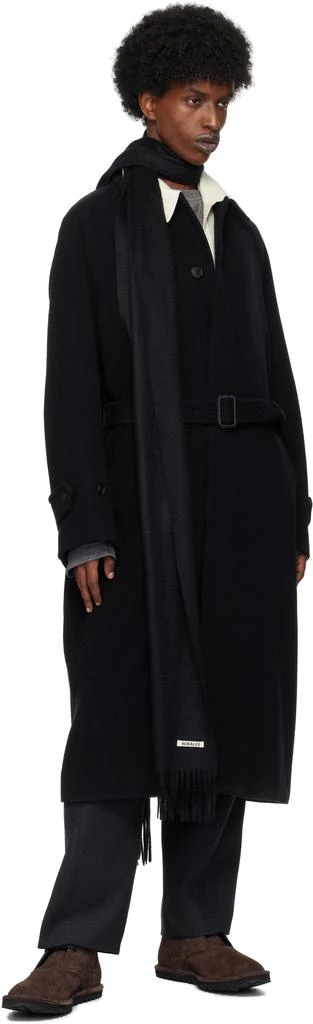 AURALEE Black Mosser Soutien Collar Coat 4