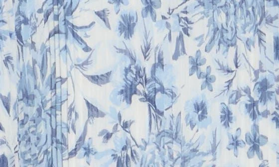 Halogen Floral Mock Neck Sleeveless Pleated Trapeze Dress 9