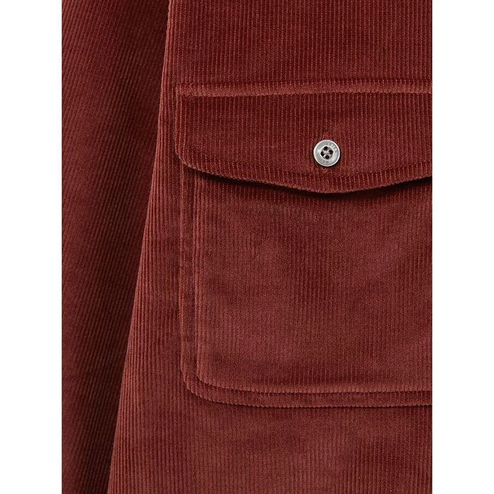 REISS Regular Fit Button Front Corduroy Shirt 4