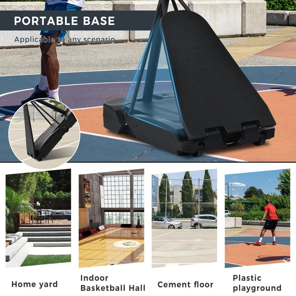 Streamdale Furniture Streamdale Height-Adjustable LED Basketball Hoop System 6