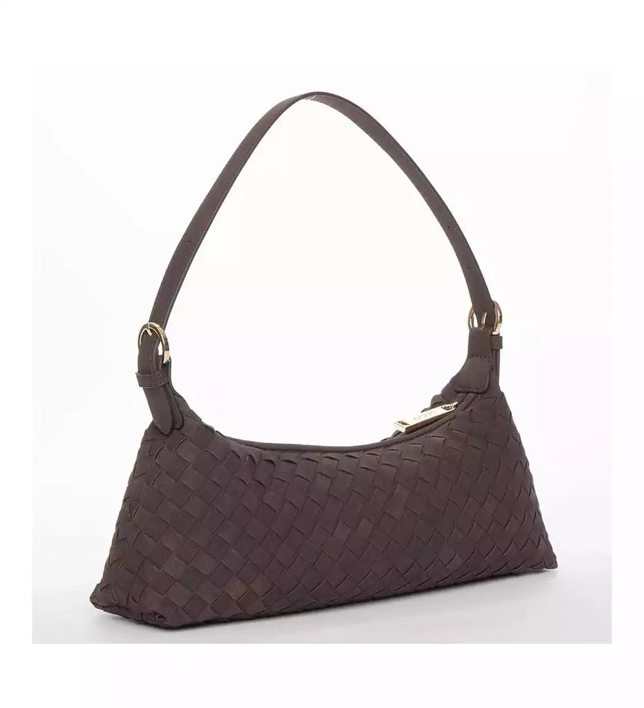 SUSU Woven Suede Baguette Bag with Crossbody Strap 3
