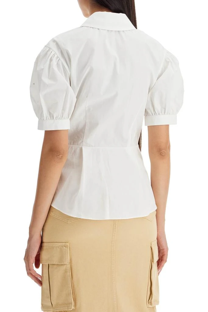 Self Portrait Self Portrait Women's Fitted Cotton Shirt With Tailo 3