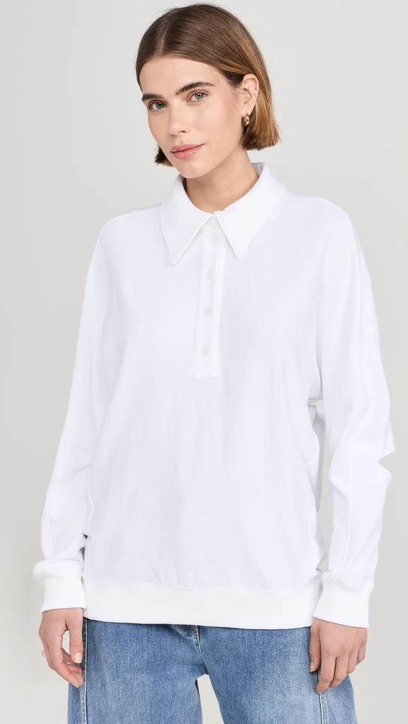 Tibi Summer Sweatshirting Polo Collar Sweatshirt 6