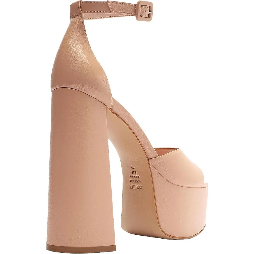 Schutz LENNE Womens Leather Buckle Platform Sandals 2