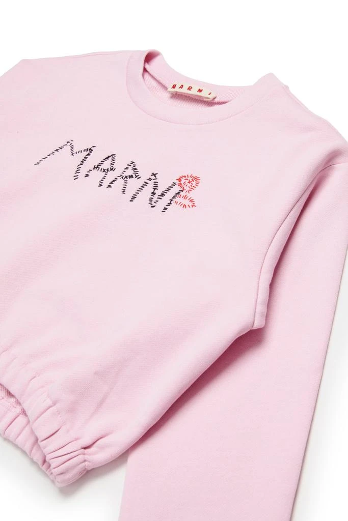 Marni Marni Kids Logo Embroidered Crewneck Sweatshirt 3
