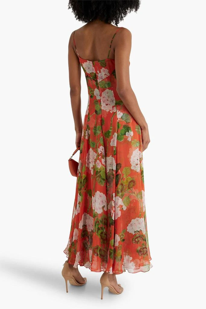 Oscar de la Renta Draped floral-print silk-chiffon maxi dress 3