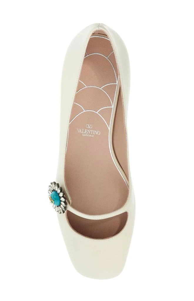 Valentino Valentino Preshoes Embellished Square Toe Ballet Flats 4