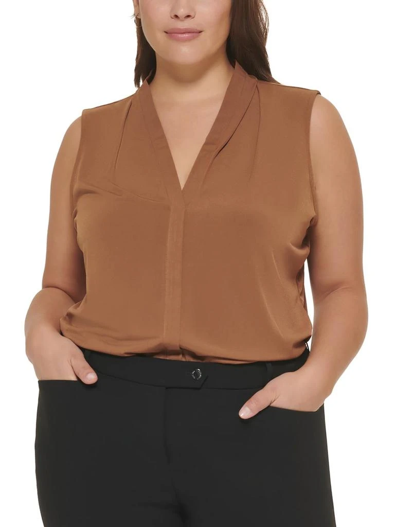 Calvin Klein Plus Womens Sleeveless V-Neck Pullover Top 3