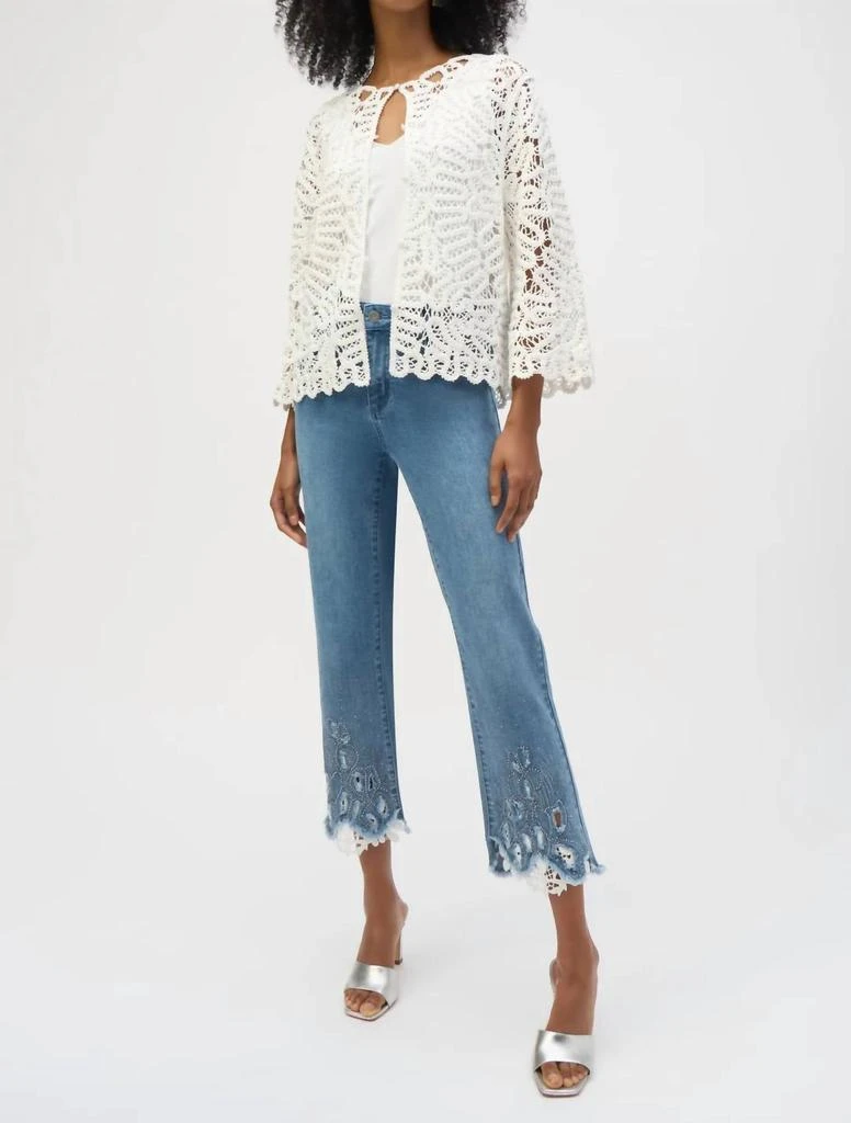 JOSEPH RIBKOFF Joseph Ribkoff - Crochet 3/4 Bell Sleeves Cover-up 4