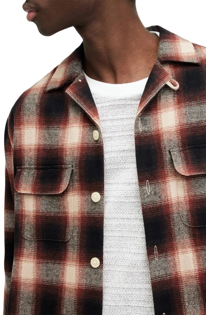 ALL SAINTS Fortunado Plaid Relaxed Fit Button-Up Shirt 7