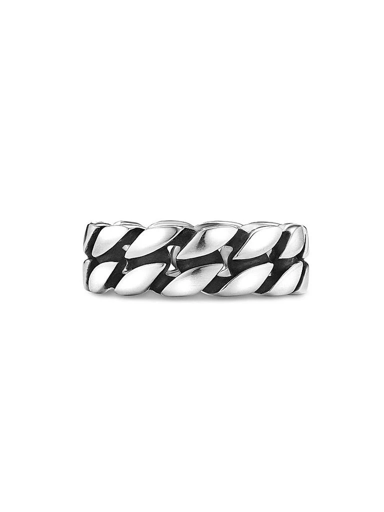 David Yurman Curb Chain Band Ring in Sterling Silver, 8MM 3