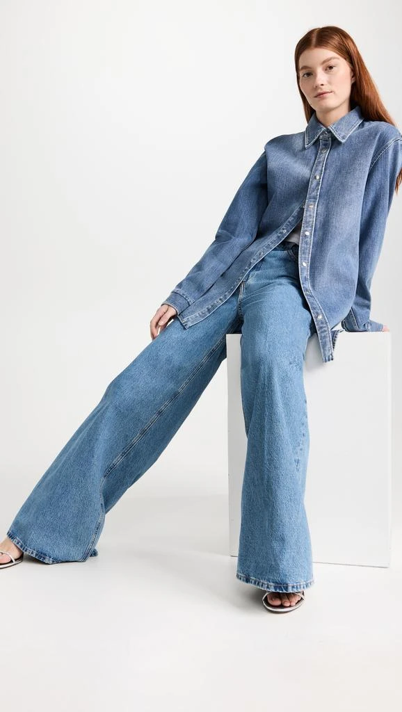 Tibi Classic Wash Denim Easy Shirt 4