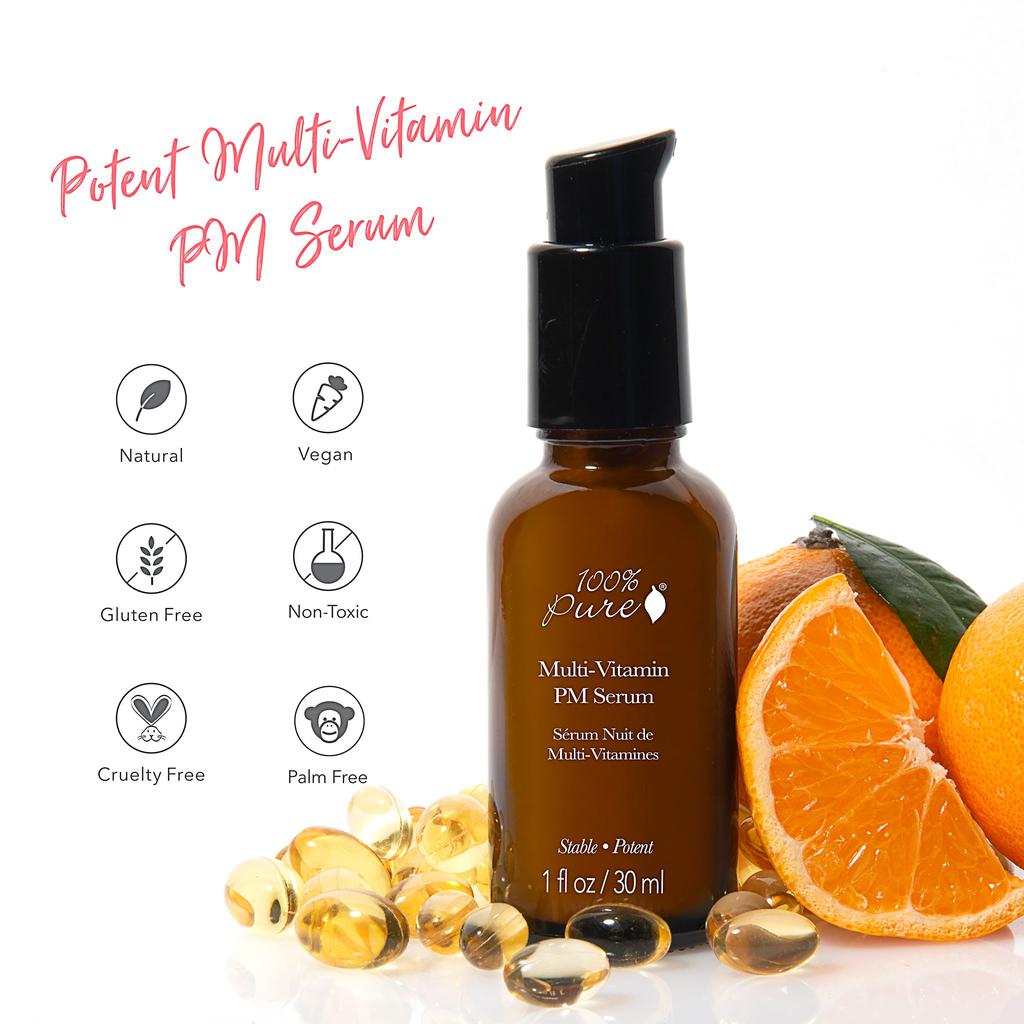 100% Pure Multi-Vitamin + Antioxidants Potent PM Serum