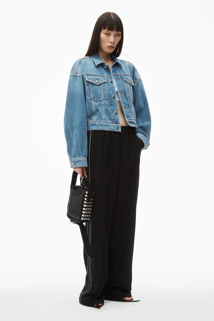 Alexander Wang oversized trucker jacket in brushed denim 1