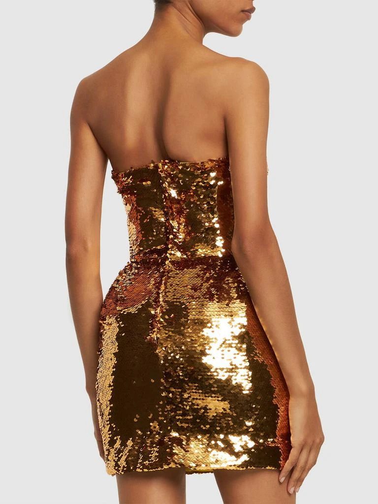 Dolce & Gabbana Sequined Strapless Mini Dress 2